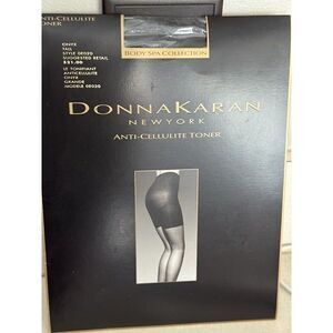 Donna Karan New York~Tall Onyx Toner Anti-Cellulite Pantyhose -Tall Grande Black